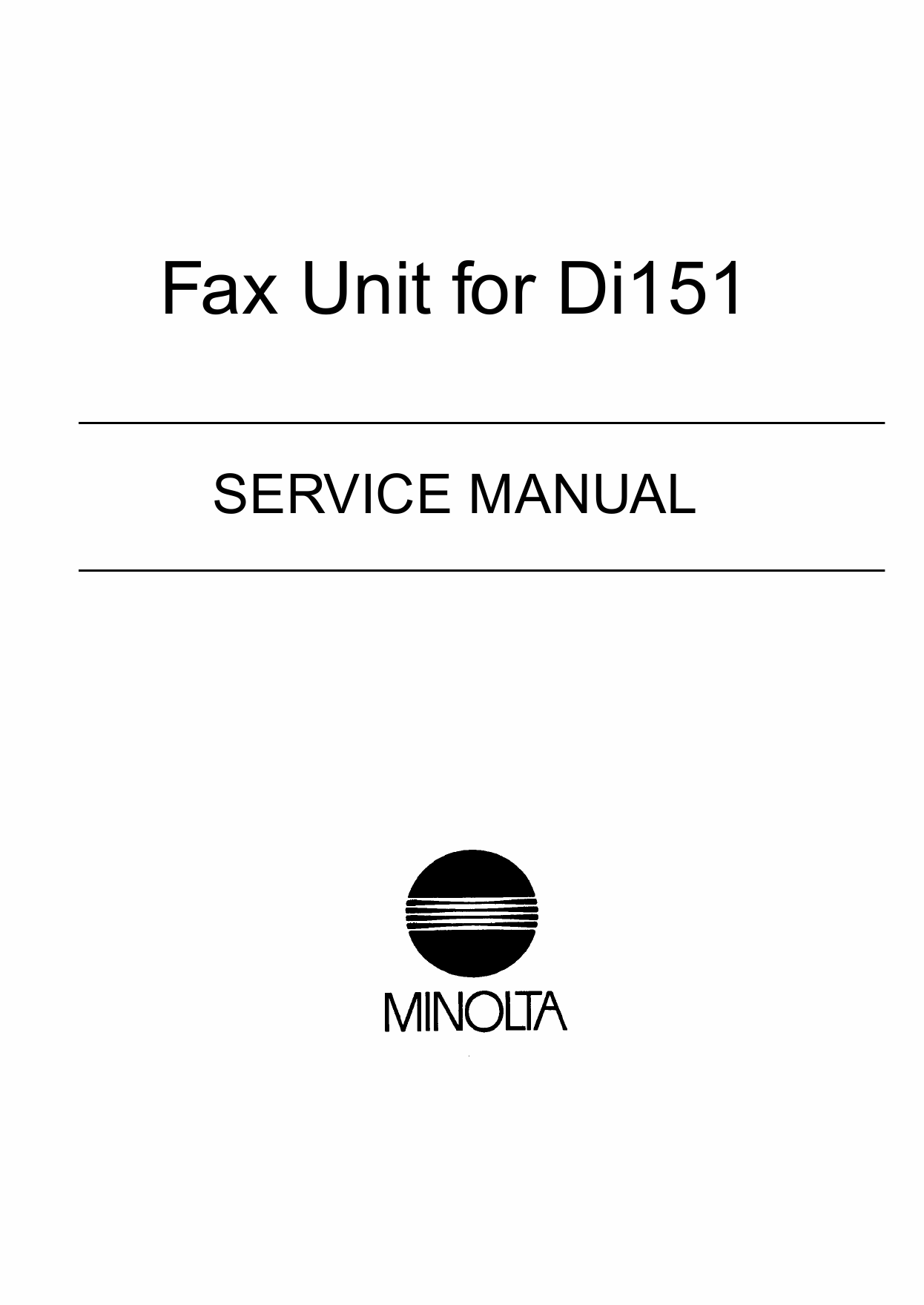Konica-Minolta MINOLTA Di151 FAX Service Manual-1